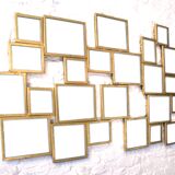 Mirror in gilded metal with leaf. in the taste of Marc du Plantier