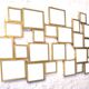 Mirror in gilded metal with leaf. in the taste of Marc du Plantier