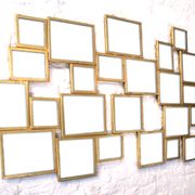 Mirror in gilded metal with leaf. in the taste of Marc du Plantier