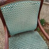 Pair of antique Louis XVI mahogany armchairs from the 19th century