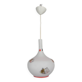 Suspension Murano avec motifs de cartes à jouer en verre opalin, années 1960