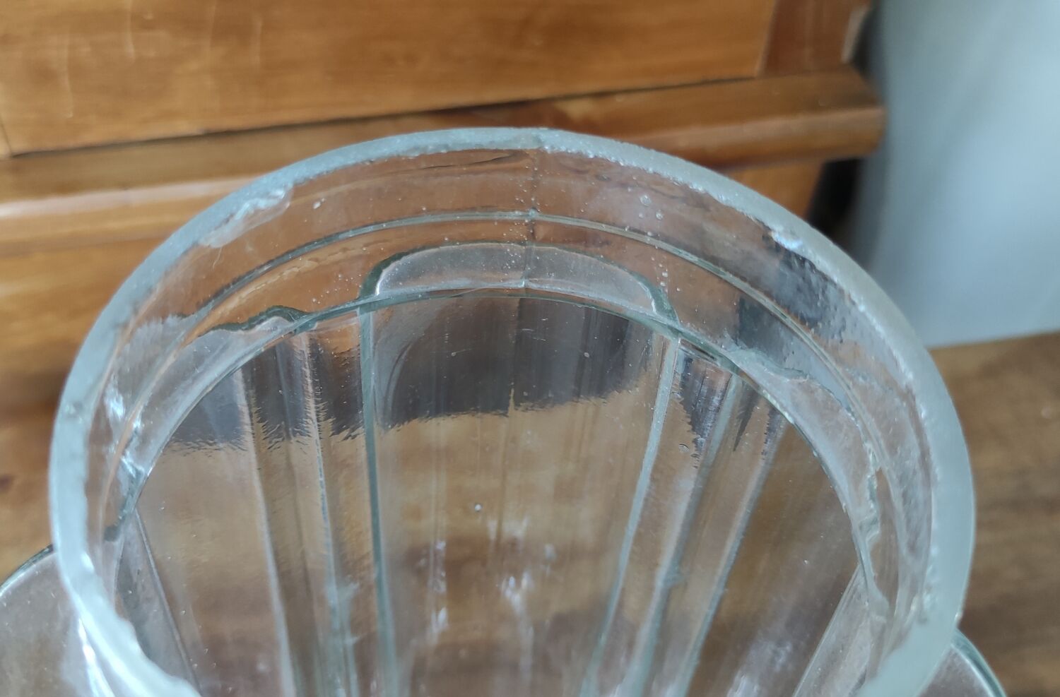 Large old blown glass jar