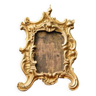 Rocaille frame in gilded bronze, Louis XV style