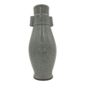 Vase gris forme HU céramique craquelée Chine