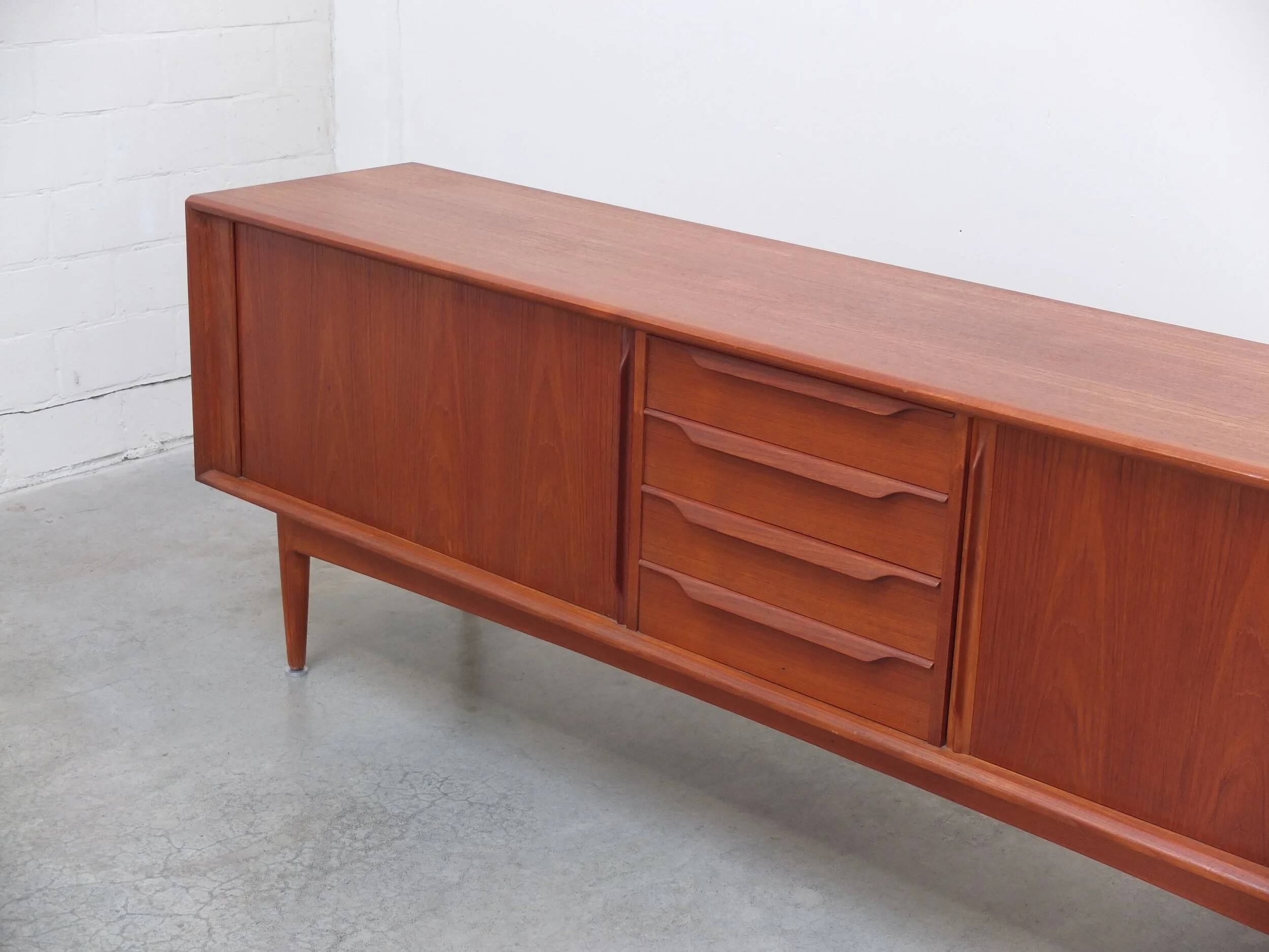 Danish sideboard with tambour doors by Bernhard Pedersen & Søn, 1960s