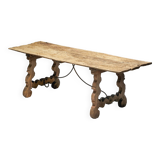 Table à Tréteaux Rustique d'Art Populaire, Espagne, 19ème Siècle