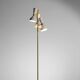 Lampadaire en laiton de style italien du milieu du siècle avec base et abat-jour en forme de cône - MCM fait à la main