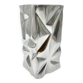 Vase « froissé » / fonte d’aluminium – 1970s