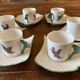 6 Hand Painted Limoges Porcelain Cups and Saucers