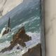 Oil painting on canvas Lighthouse Raz de Sein