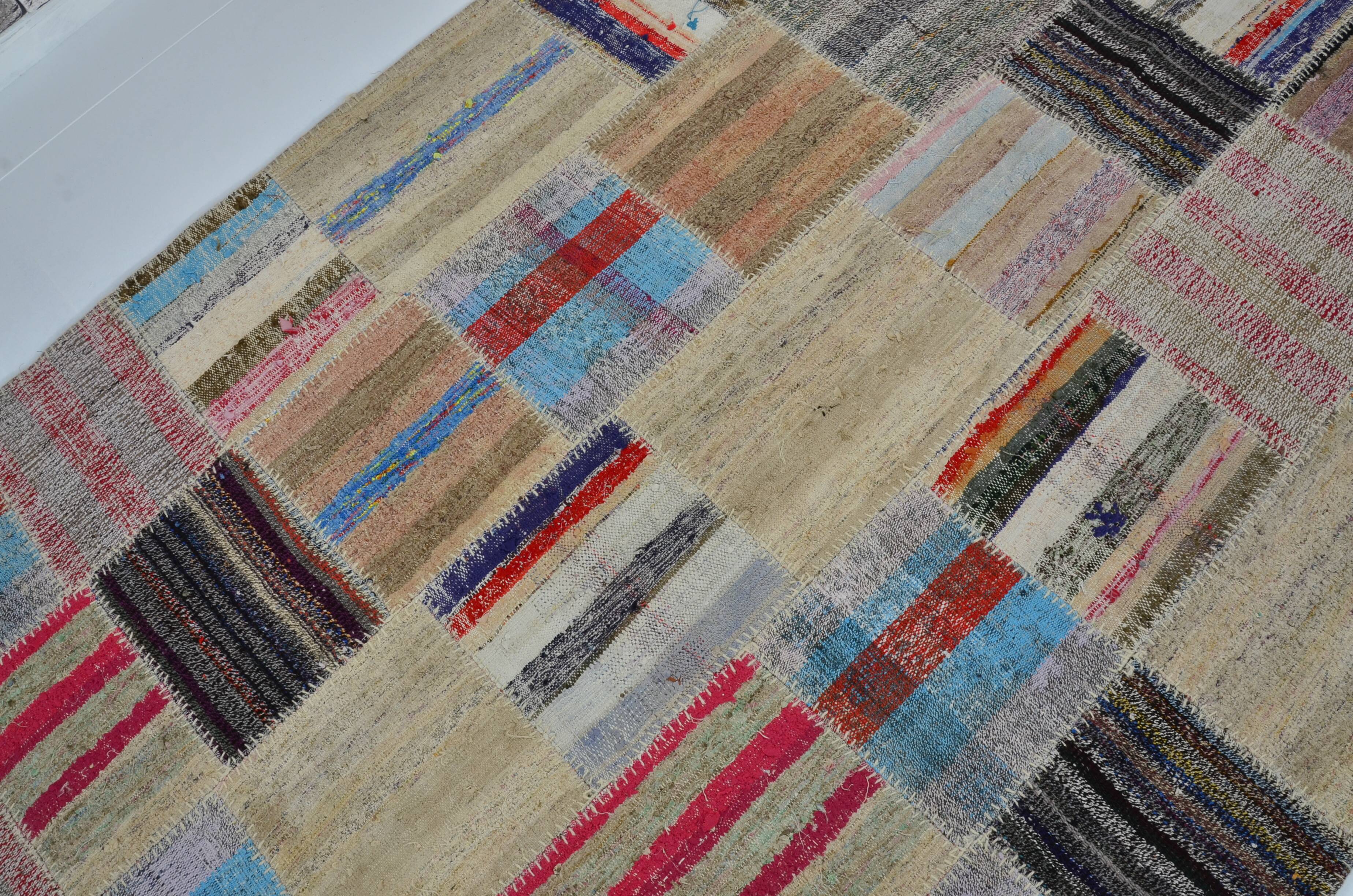 Vintage Anatolian Oushak Patchwork Rug sku 3040
