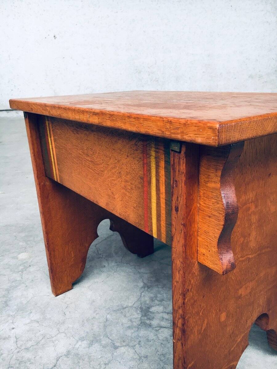 Amsterdam School Side Table, Netherlands, 1920s