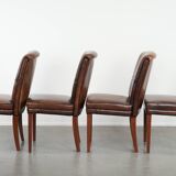 Set of 4 beautiful sheepskin dining chairs with character