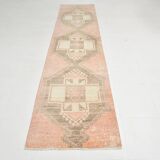 Wool Vintgae Runner Rug, Mid-Century Textile Runner Rug, 86x367 Cm