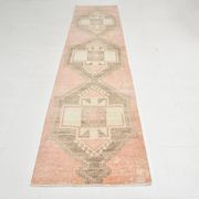 Wool Vintgae Runner Rug, Mid-Century Textile Runner Rug, 86x367 Cm