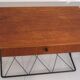 Pair of vintage Scandinavian hanging bedside tables 1960
