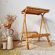 Side table magazine rack in rattan - 1960 design