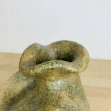Vase boule forme libre grès vintage