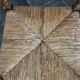 Old armchair, corner chair, made of wood and straw
