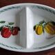 Raviers dish aperitif double porcelain The terrine Botaniche vegetable decoration
