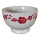 Vintage bowl with red flowers