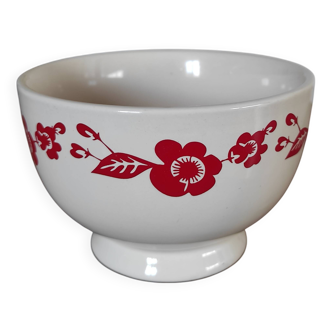 Vintage bowl with red flowers