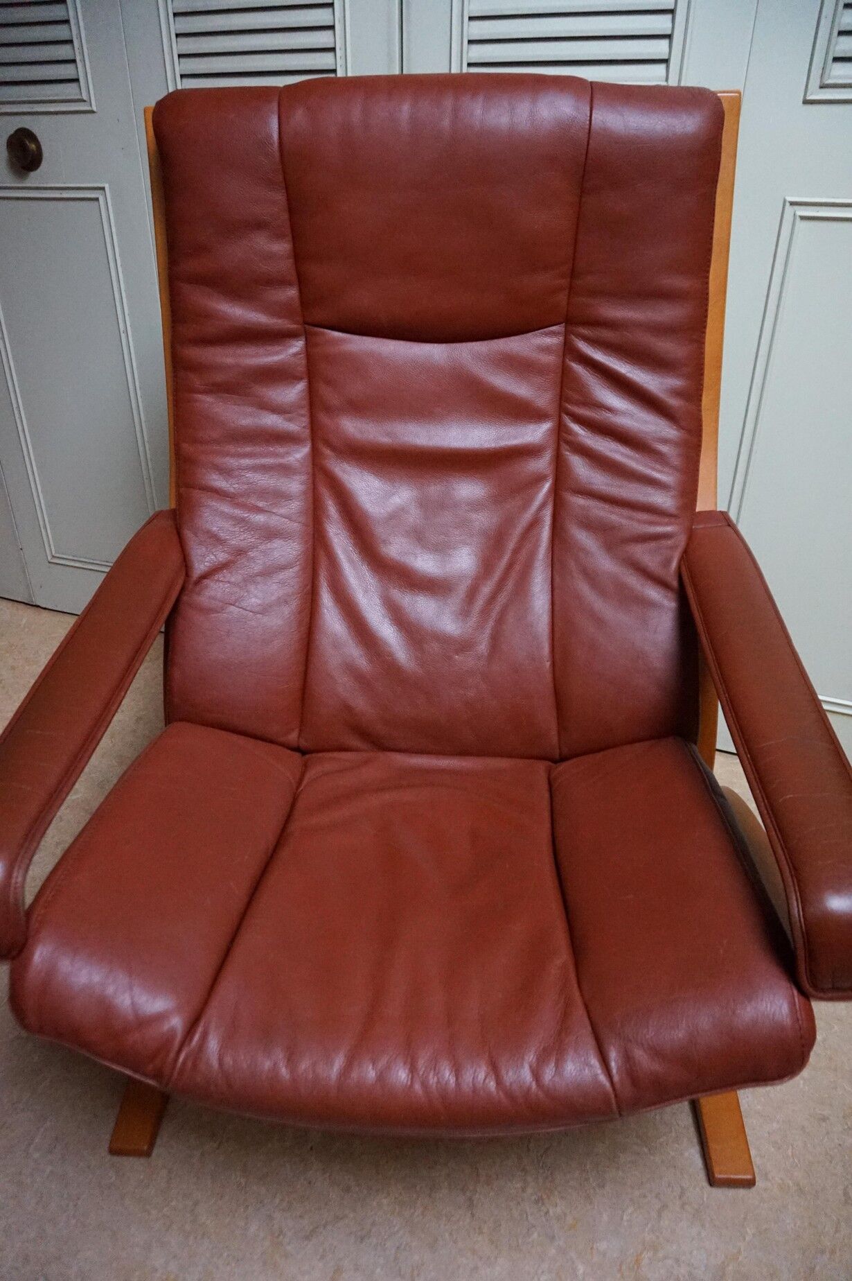 Fauteuil en cuir par Ingmar Relling pour Westnofa, Norvège, années 1970