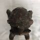 Carved wood inkwell Swiss dog
