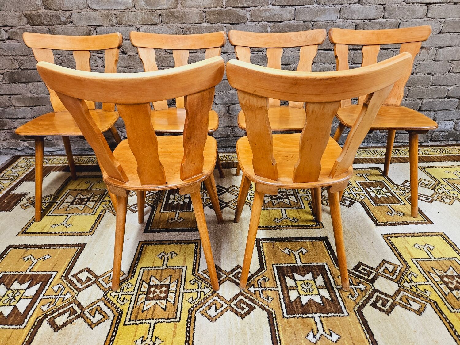 Series of 6 bistrot chairs year 1970