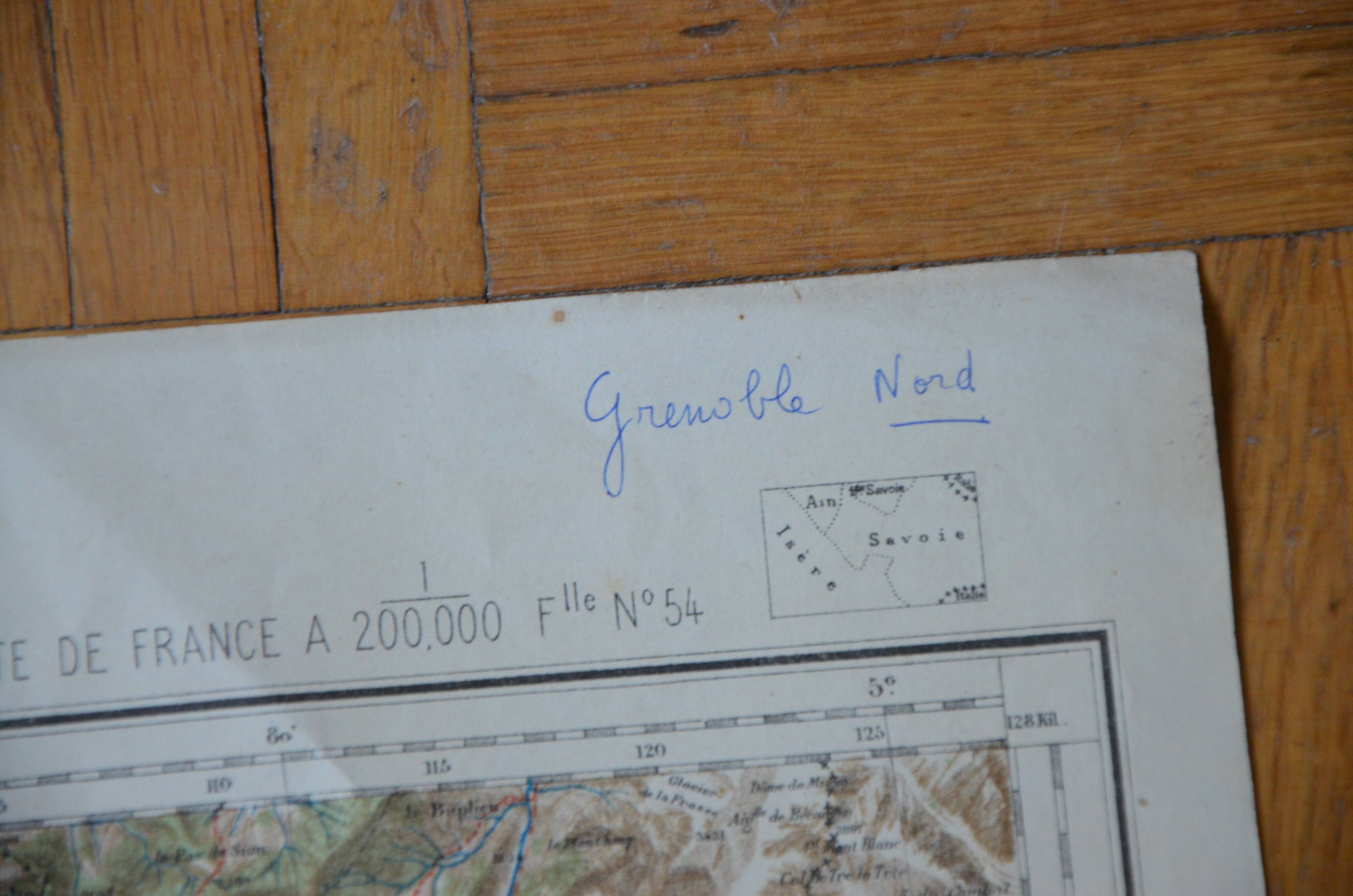 Carte vintage de Grenoble