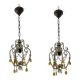 Glass Beaded Petit Crystal Chandeliers Set of 2
