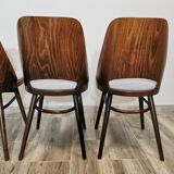 Dining Chairs by Radomir Hoffman for Ton, 1950s, Set of 4