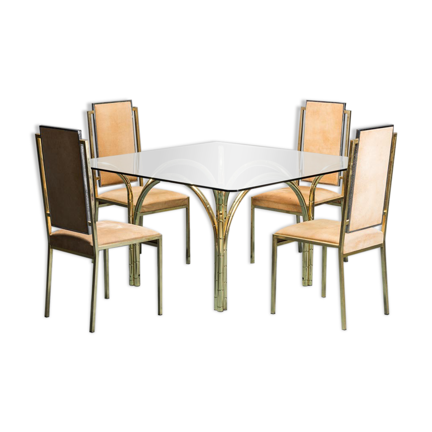 Dining set table four chairs 70s vintage modern