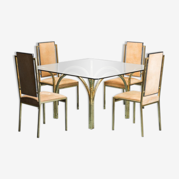 Dining set table four chairs 70s vintage modern