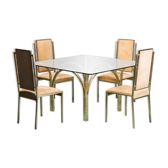 Dining set table four chairs 70s vintage modern