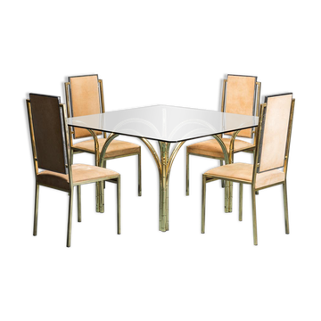 Dining set table four chairs 70s vintage modern