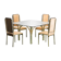 Dining set table four chairs 70s vintage modern