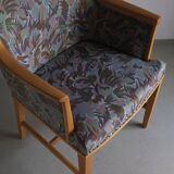 Swedish Grace floral birch wood armchair