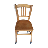 Wooden chair with wheels
