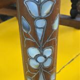 Moroccan copper table on wooden base