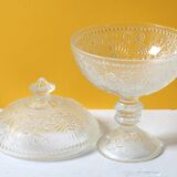 Vintage Cibulak Glass Pedestal Box by Oavel Panek: Czech Bonbon Candy Jar