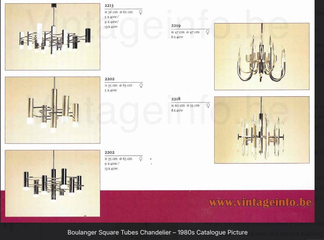 Geometric brass chandelier, design G. Sciolari, Boulanger, 1970