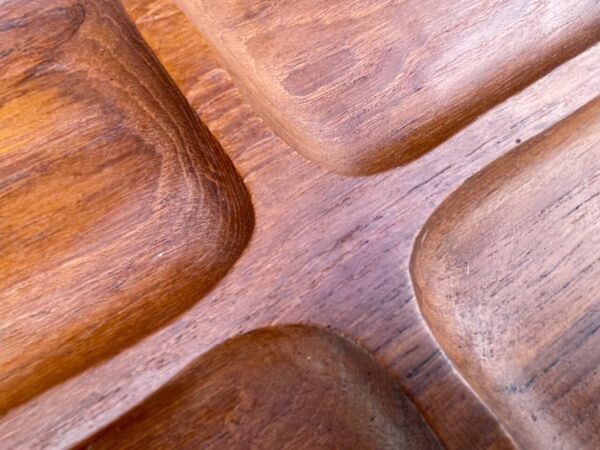 Plateau de service en teck de style scandinave, circa 1960