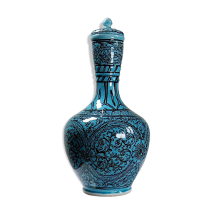 Vase couvert ou jarre - turquoise