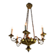 Gilded wood and brass chandelier, Central Europe circa 1900