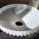 1930s Lamp Shade Art Deco White Opaline Ribbed Glass Lamp Shade Office