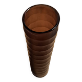 Contemporary thick glass vase imitating bamboo