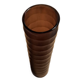 Contemporary thick glass vase imitating bamboo
