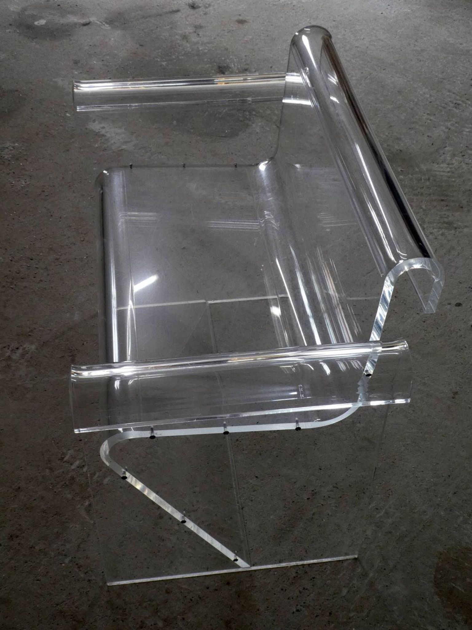 plexiglass bench, 1970