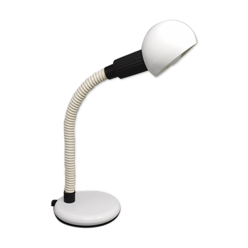 Lampe de table blanche originale des années 1970, fabriqué en Italie par Veneta Lumi